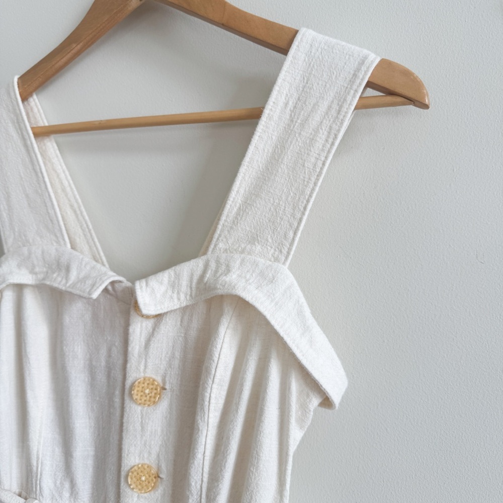 ANTHROPOLOGIE • Cape Code Jumpsuit in Ivory - Picture 6 of 15